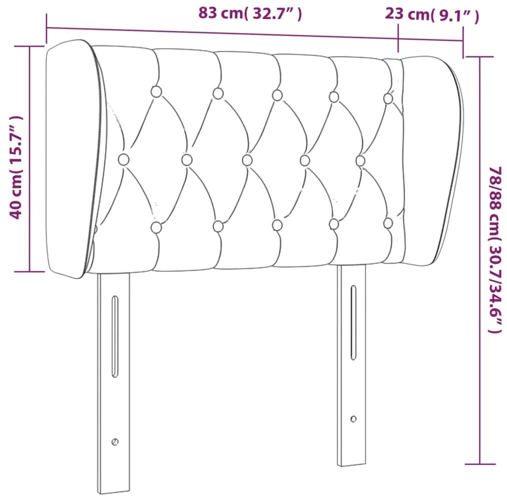 Κεφαλάρι με Πτερύγια Taupe 83 x 23 x 78/88 εκ. Υφασμάτινο 3117458