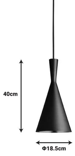 Φωτιστικό οροφής Gafmon μαύρο μέταλλο Φ18.5x40εκ 18.5x18.5x40 εκ.