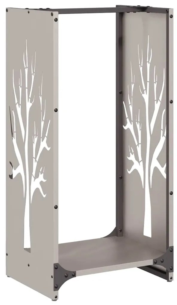 vidaXL Ράφι για καυσόξυλα 40x30x80 cm Ατσάλι σκληρυθέν στον αέρα
