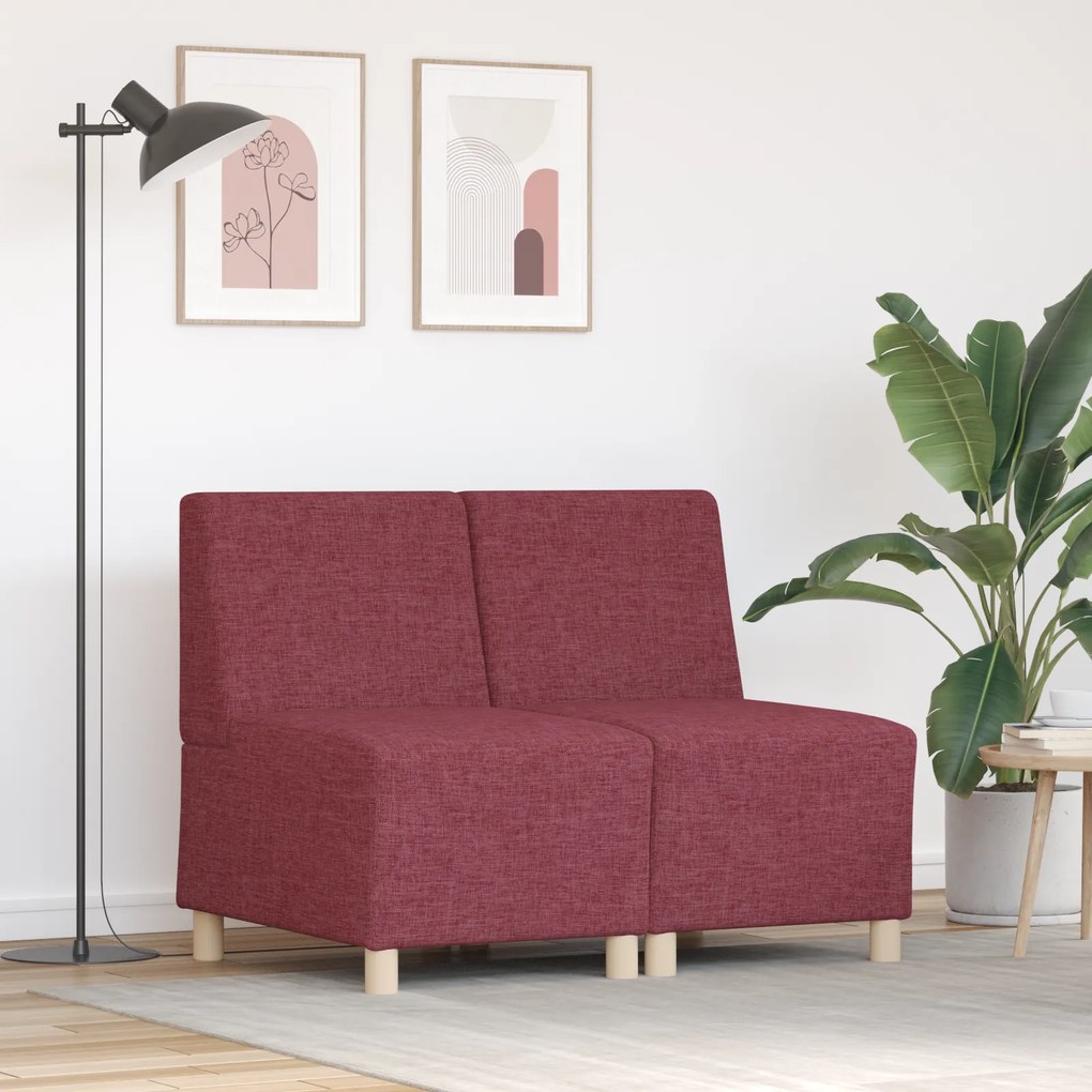 vidaXL Καθίσμα Σαλονιού 2 pcs Κόκκινο 55 x 74 x 82 εκ. ύφασμα