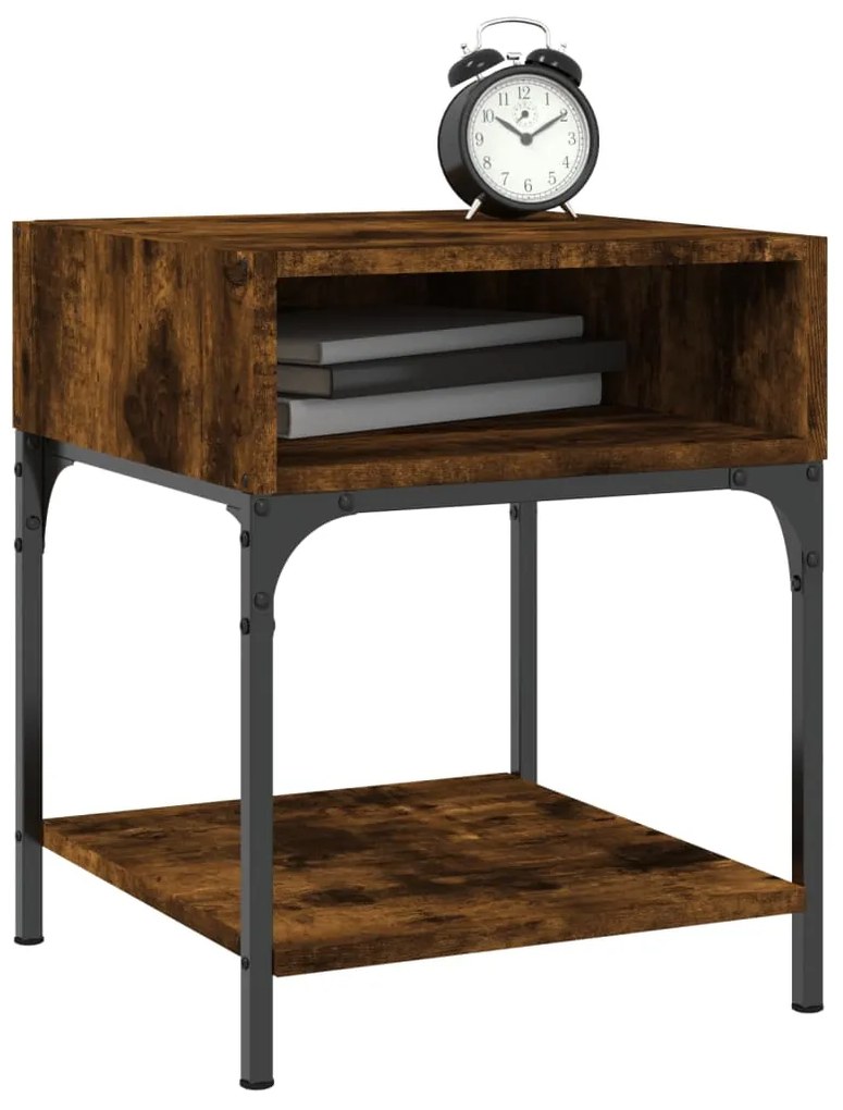 vidaXL Κομοδίνο Καπνιστή Δρυς 40x41x50 εκ. από Επεξεργασμένο Ξύλο