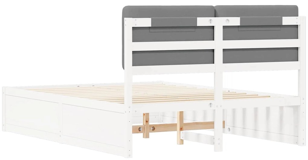 vidaXL Σκελετός Κρεβατιού με Επενδεδυμένο Κεφαλάρι Μαύρο 200 x 200 cm