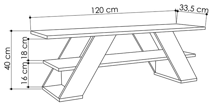 ΕΠΙΠΛΟ ΤΗΛΕΟΡΑΣΗΣ FARFALLA MEGAPAP ΧΡΩΜΑ ΑΝΘΡΑΚΙ 120X33,5X40ΕΚ.
