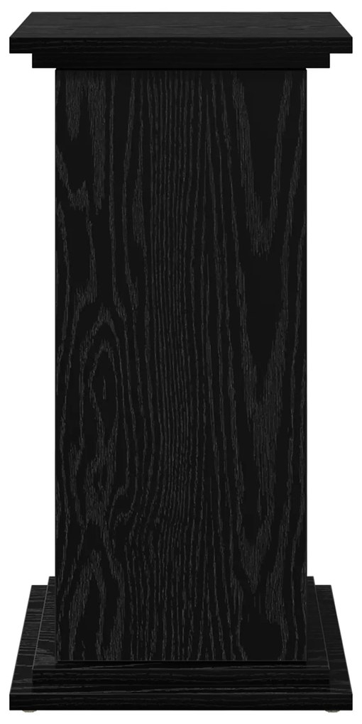vidaXL Βάση Φυτών με Αποθήκευση Μαύρο Ξύλο 31x30x60 εκ. Εξατομικευμένο Ξύλο
