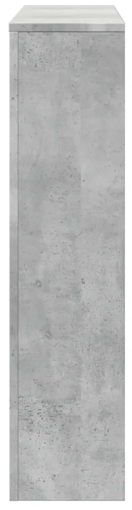 vidaXL Κάλυμμα Καλοριφέρ Γκρι Σκυροδέματος 149x20x82 εκ. Επεξ. Ξύλο
