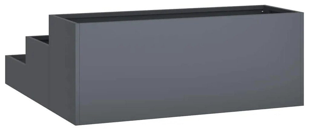 vidaXL Γλάστρα Κήπου Ανθρακί 90 x 90 x 35 εκ Ατσάλι