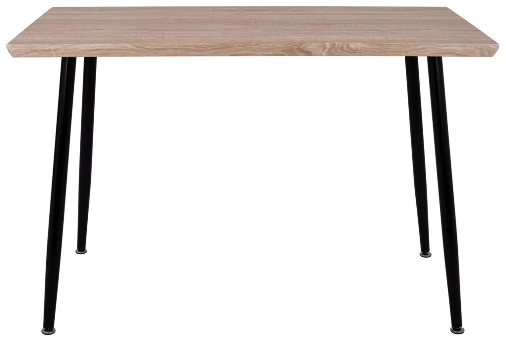 Τραπέζι Τραπεζαρίας PALOMA 120 Sonoma με Μαύρα πόδια 120x70x76,5 εκ. 120x70x76.5 εκ.