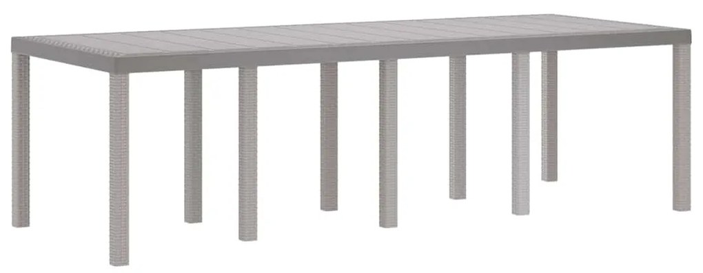 vidaXL Σέτ φαγητού για κήπο 11 pcs Ανοιχτό γκρι Πολυπροπυλένιο