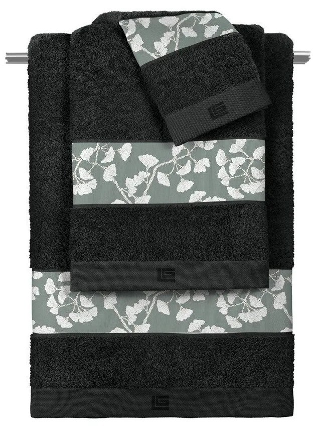 Πετσέτες Lavinia (Σετ 3τμχ) Cement-Black Guy Laroche Σετ Πετσέτες 70x140cm 100% Cotton