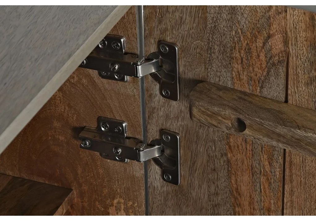 Σκευοθήκη DKD Home Decor Γκρι Φυσικό Μέταλλο Ξύλο από Μάνγκο 177 x 45 x 74 cm