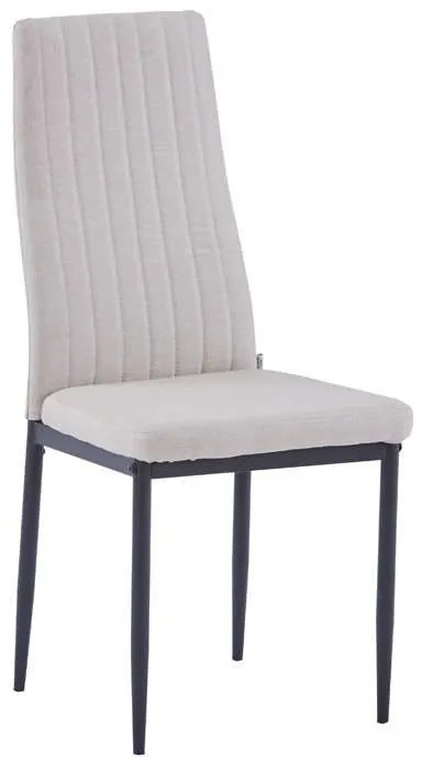 Καρέκλα 1001 42.5x44x96.5cm Beige Σετ 4τμχ Μέταλλο,Ύφασμα