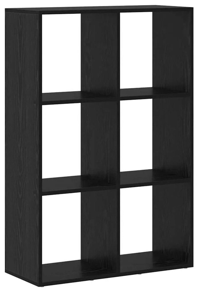 vidaXL Βιβλιοθήκη Μαύρη δρυς 69.5 x 29 x 103.5 εκ Επεξεργασμένο ξύλο