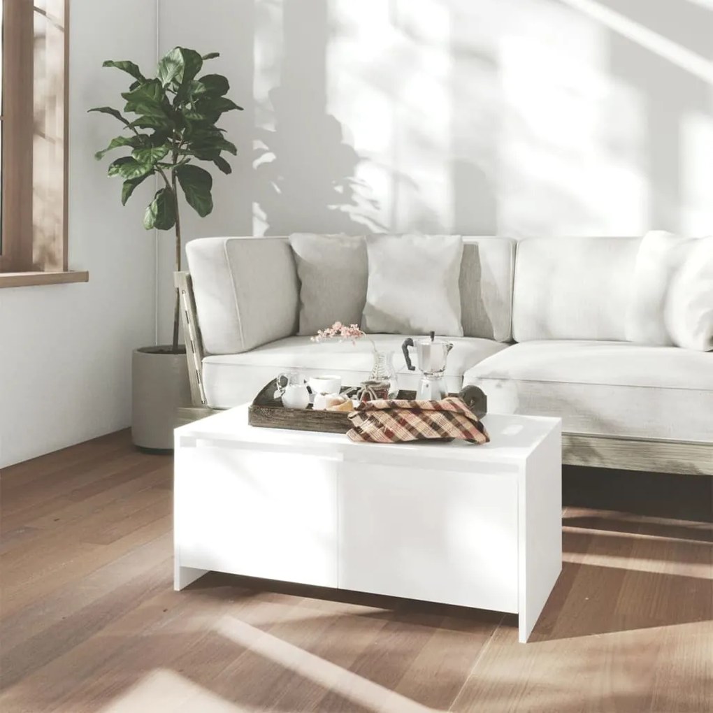 vidaXL Τραπεζάκι Σαλονιού Λευκό 90 x 50 x 41,5 εκ. από Μοριοσανίδα