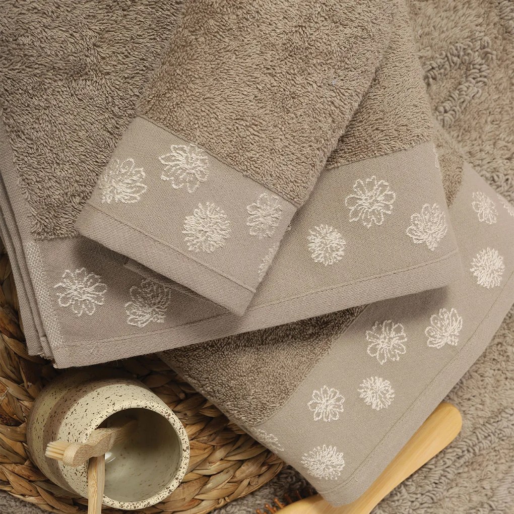 Πετσέτες Μπάνιου (Σετ 3τμχ) Nef-Nef Homeware Premium Anthem Beige 500gsm