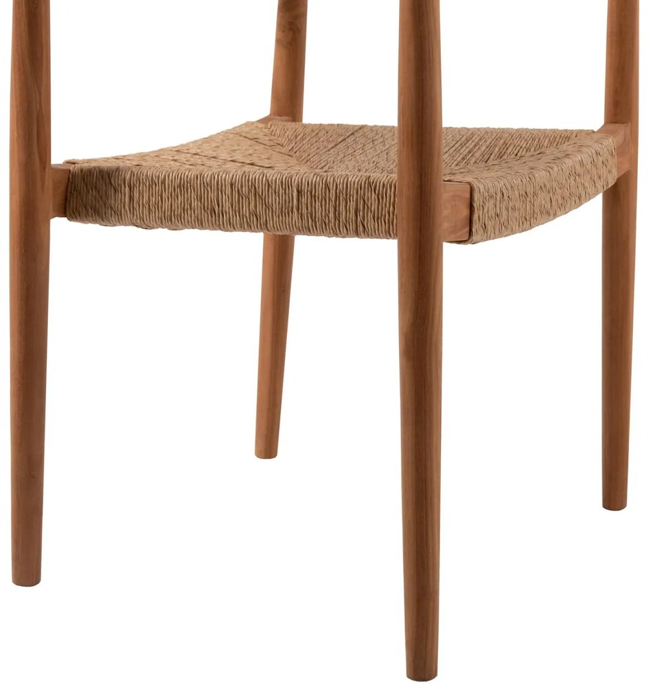 Καρέκλα-Πολυθρόνα C9389.01 από Ξύλο Teak και Συνθετικό Σχοινί 59,5x56x76,5εκ. 59.5x56x76.5 εκ.