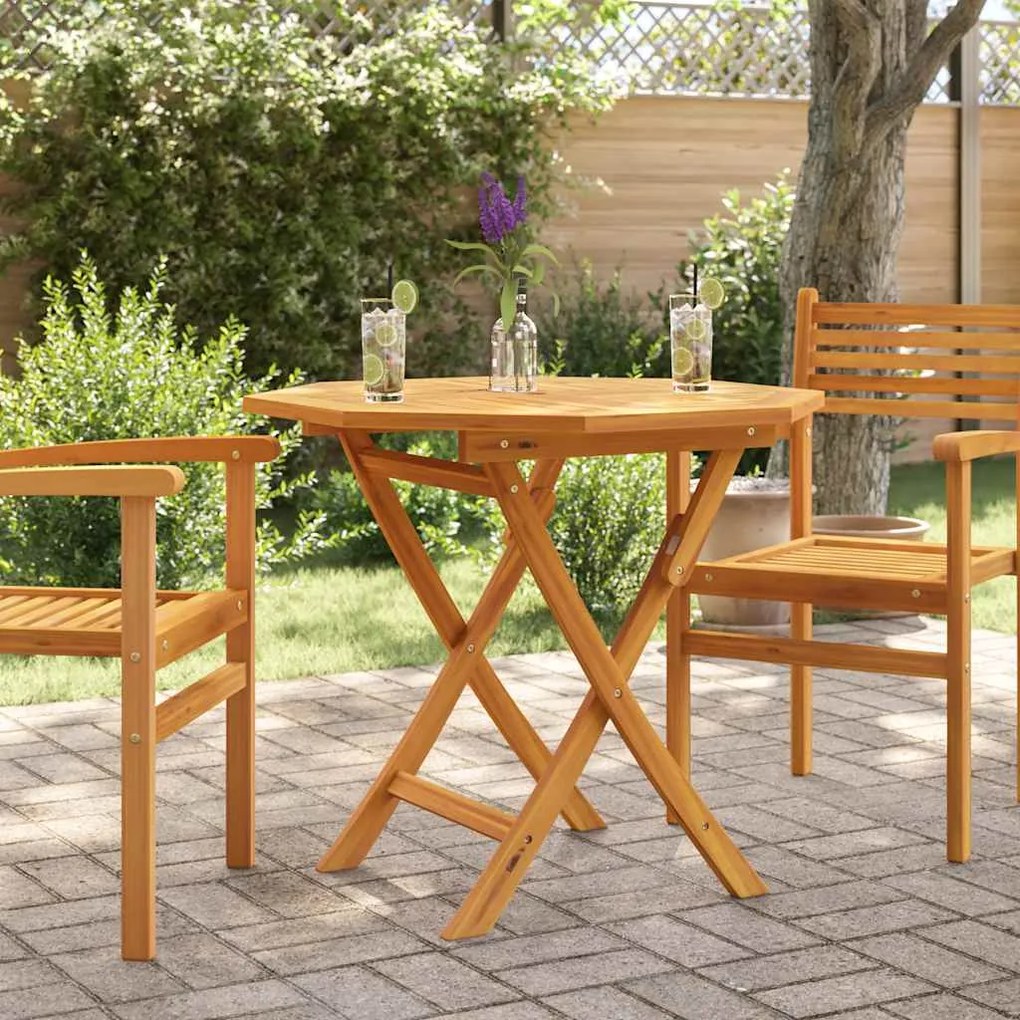 vidaXL Τραπέζι Κήπου Πτυσσόμενο 85 x 85 x 76 εκ. από Μασίφ Ξύλο Teak