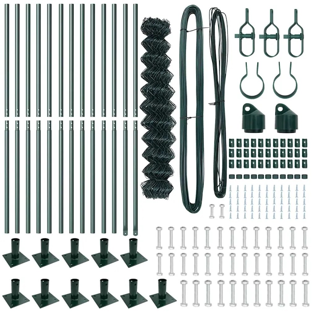 vidaXL Στύλος Περιφράξεων Πράσινο 25 x 0,8 μ (πλέγμα 40 x 40 χλστ.)