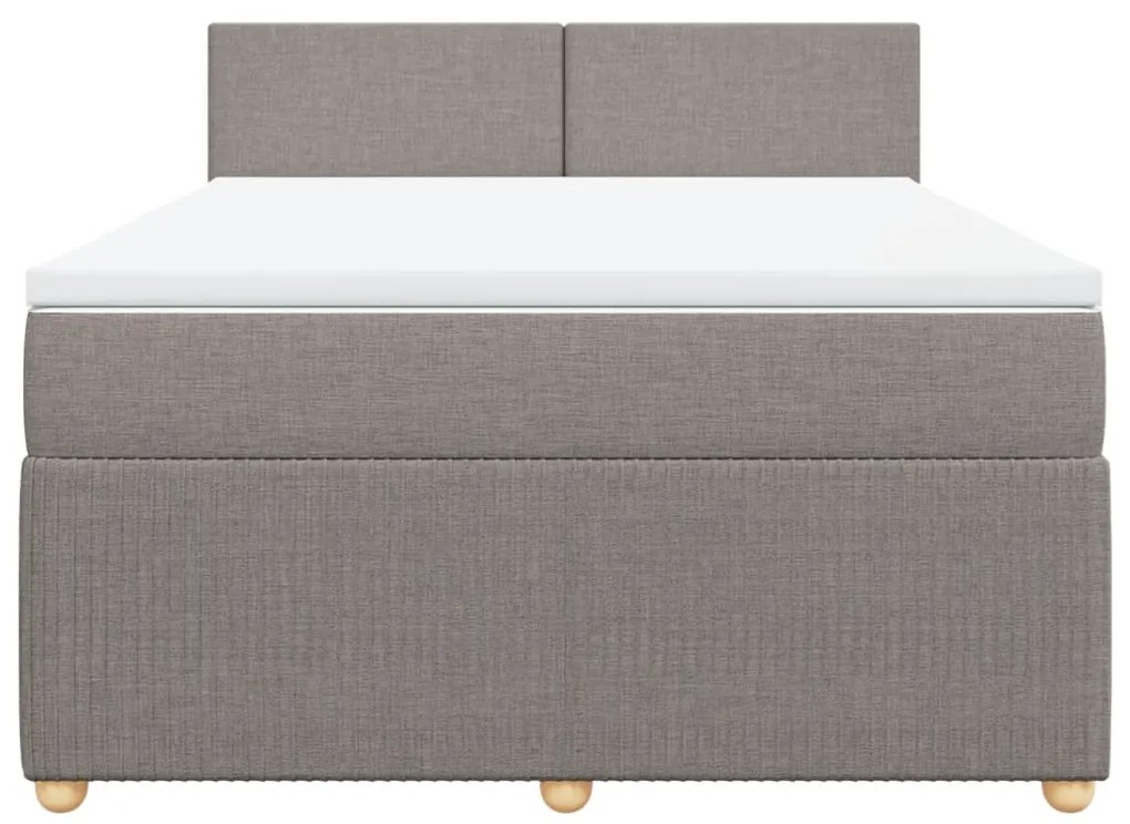 ΚΡΕΒΑΤΙ BOXSPRING ΜΕ ΣΤΡΩΜΑ TAUPE 140X190 ΕΚ. ΥΦΑΣΜΑΤΙΝΟ 3287448