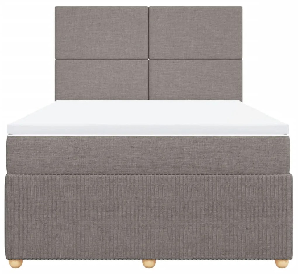 ΚΡΕΒΑΤΙ BOXSPRING ΜΕ ΣΤΡΩΜΑ TAUPE 140X200 ΕΚ. ΥΦΑΣΜΑΤΙΝΟ 3294376