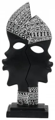 ΕΠΙΤΡΑΠΕΖΙΑ ΔΙΑΚΟΣΜΗΤΙΚΗ ΦΙΓΟΥΡΑ ” African ” Fylliana FL240305 ΜΑΥΡΟ-ΛΕΥΚΟ ΧΡΩΜΑ 15x7x31εκ 374-225-466