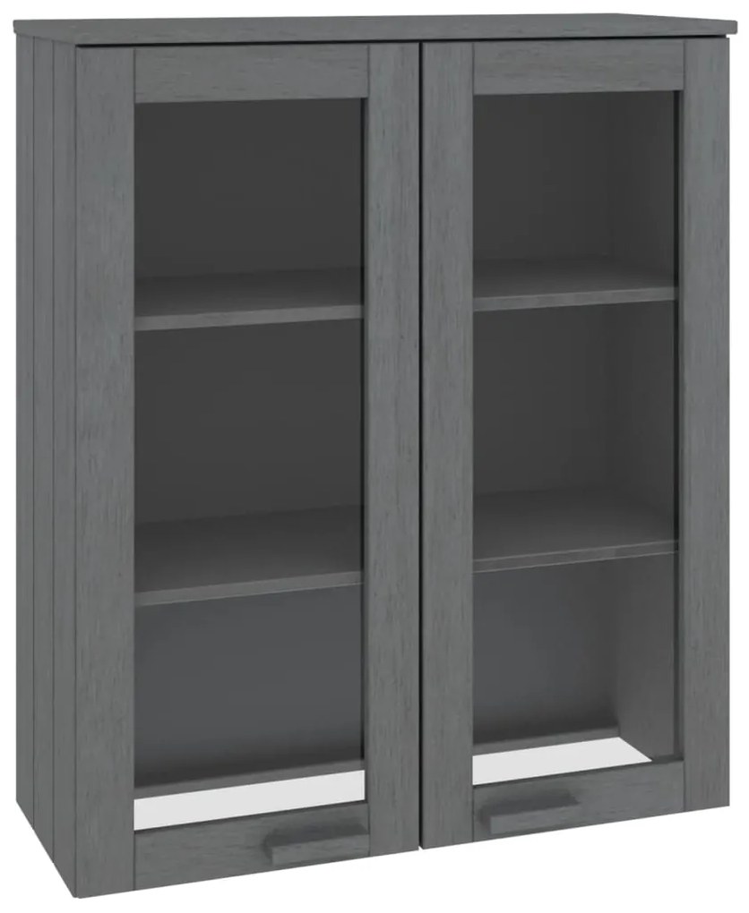vidaXL Πάνω Μέρος Ντουλαπιού HAMAR Γκρι 85x35x100 εκ. Μασίφ Πεύκο