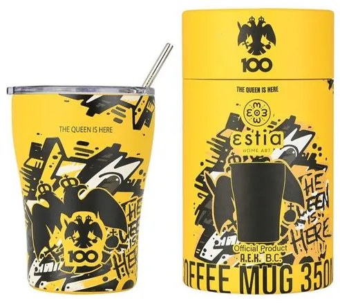 Estia Θερμός - Κούπα Coffee Mug AEK BC Edition 350ml The Queen Is Here 00-27261