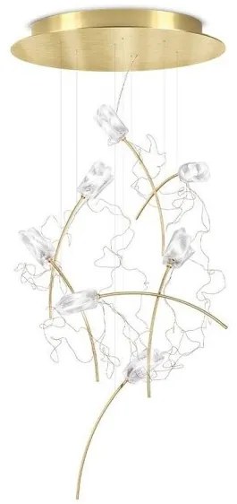 Κρεμαστό Φωτιστικό Οροφής 7xLED 3,2W Μπρονζέ Dimmable Χειροποίητο Στρογγυλή Βάση Tulip TULSM00PRS03CLDRNCEU Slamp-TULSM00PRS03CL TULSM00PRS03CLDRNCEU