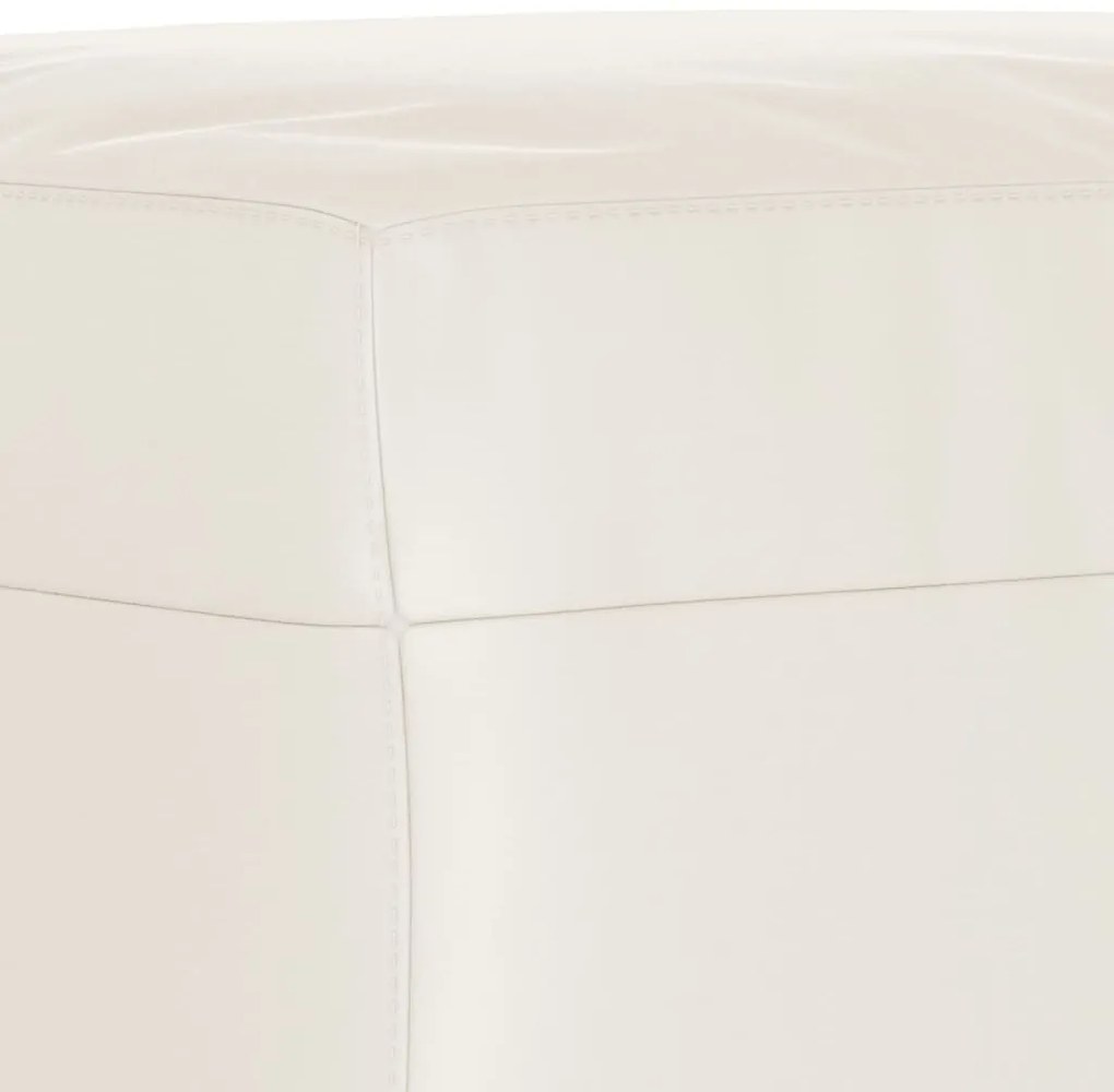 vidaXL Πάγκος Μπεζ 100x35x41 εκ. από Ύφασμα Μικροϊνών