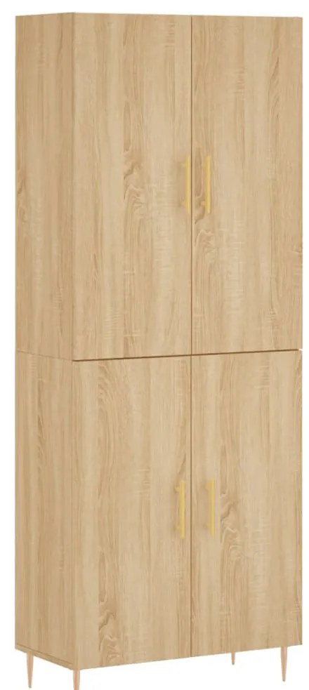 vidaXL Ντουλάπι Sonoma δρυς 69,5 x 34 x 180 εκ. από Επεξεργασμένο Ξύλο