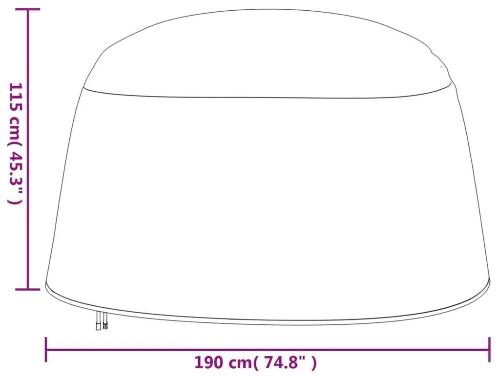 Κάλυμμα Κρεμαστής Πολυθρόνας Μαύρο Ø190x108εκ. 420D Oxford - Μαύρο