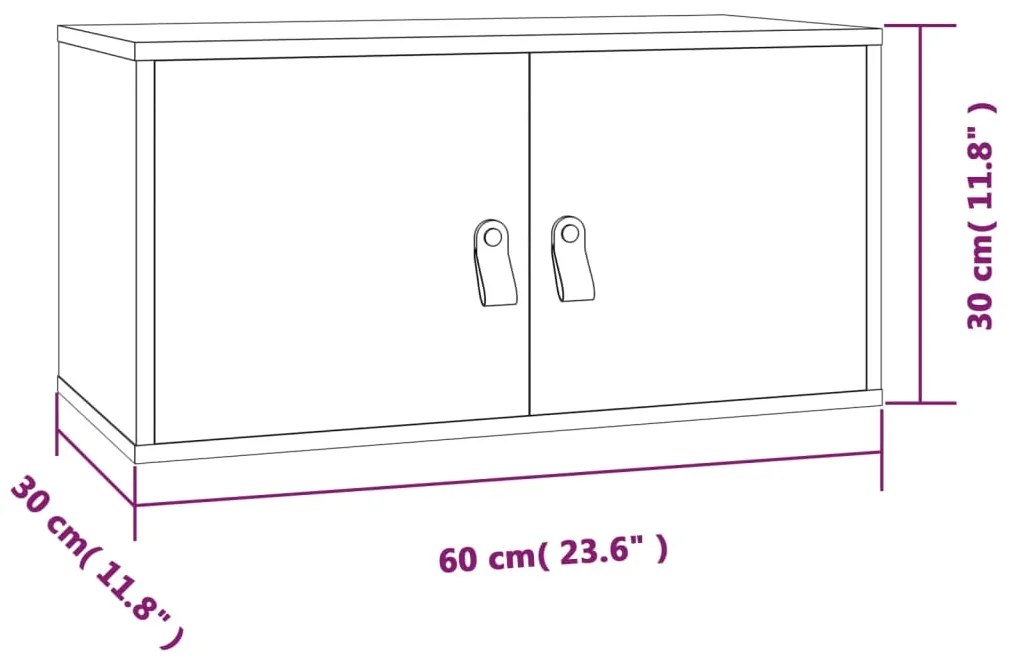 ΝΤΟΥΛΑΠΙ ΤΟΙΧΟΥ ΓΚΡΙ 60 X 30 X 30 ΕΚ. ΑΠΟ ΜΑΣΙΦ ΞΥΛΟ ΠΕΥΚΟΥ 818369