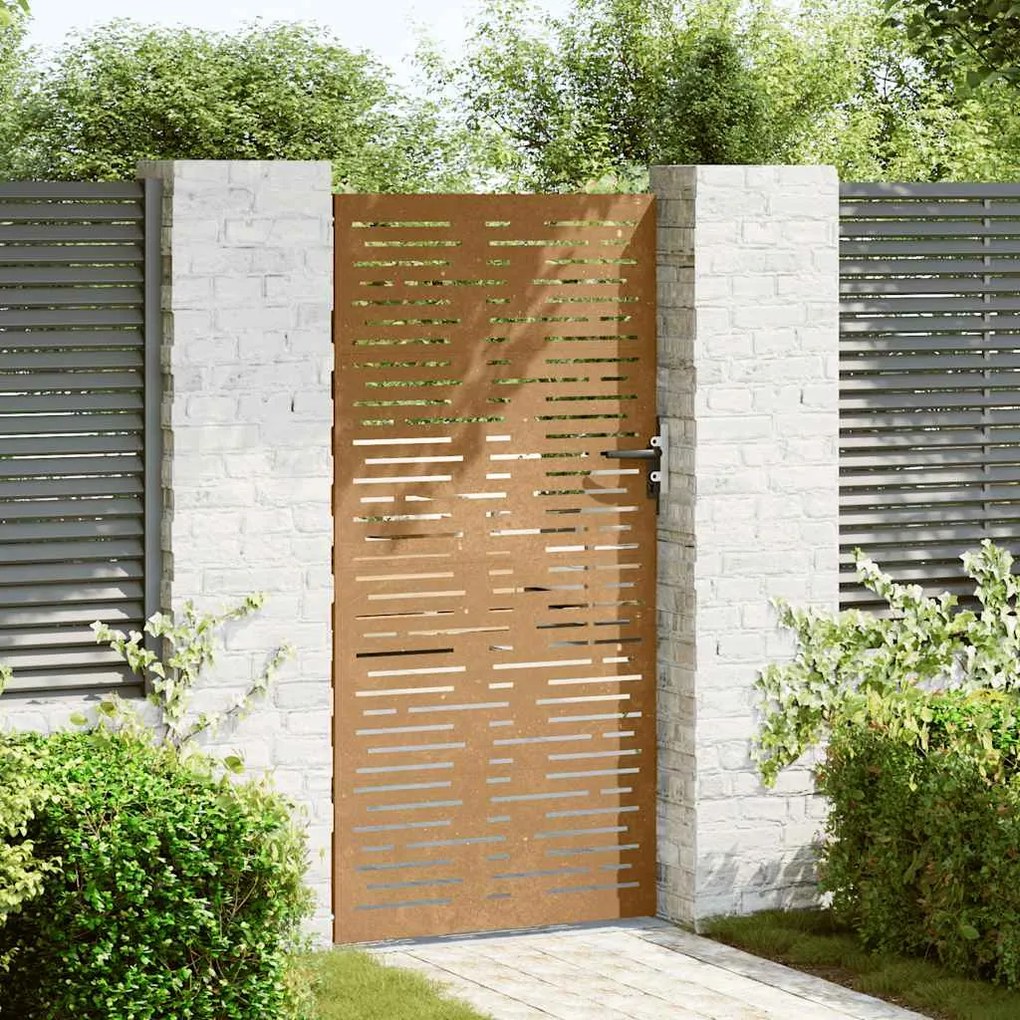 vidaXL Πύλη Κήπου με Τετράγωνο Σχέδιο 85 x 200 εκ. από Ατσάλι Corten