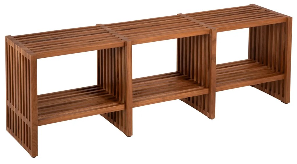 Κονσόλα Nya Μασίφ Ξύλο Teak Σε Φυσικό Χρώμα 130x29,5x46Υ Εκ.