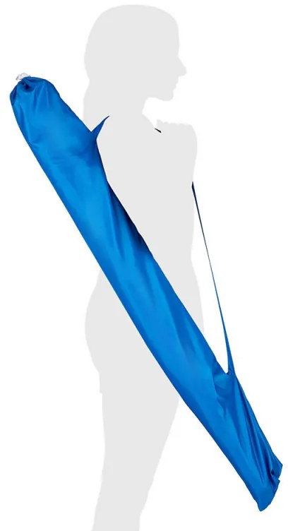 Ομπρέλα παραλίας MUHLER 2119 1008628, Ø160 cm, 195 cm ύψος, 8 νευρώσεις, UV προστασία UPF 50+, Βραχίονας Breakaway, Μπλε