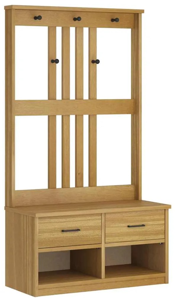 vidaXL Δέντρο χωλ "SANDNES" 87x40x159,5 εκ. Πεύκο μασίφ ξύλο