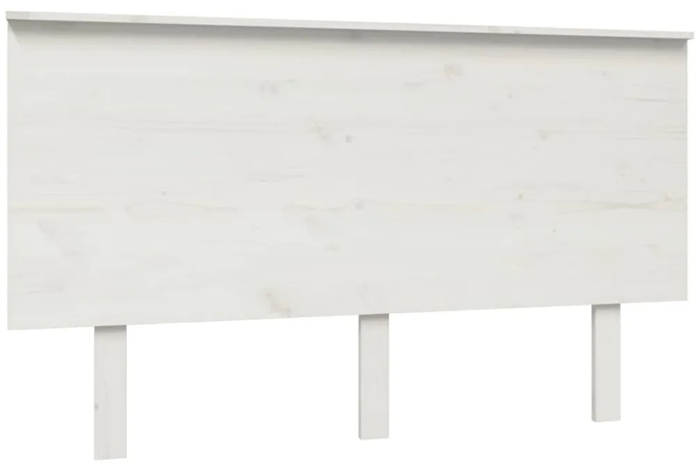 vidaXL Κεφαλάρι Κρεβατιού Λευκό 184x6x82,5 εκ. Μασίφ Ξύλο Πεύκου