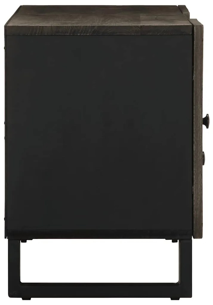 vidaXL Έπιπλο Τηλεόρασης Μαύρο 105 x 33 x 46 εκ. από Μασίφ Ξύλο Μάνγκο