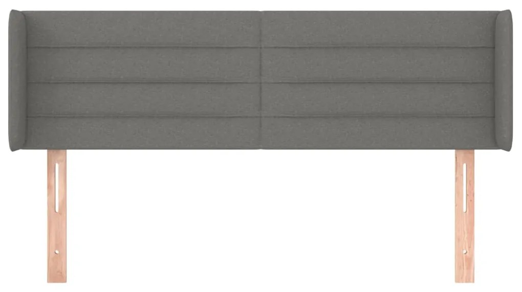 vidaXL Κεφαλάρι με Πτερύγια Σκούρο Γκρι 147x16x78/88 εκ. Υφασμάτινο