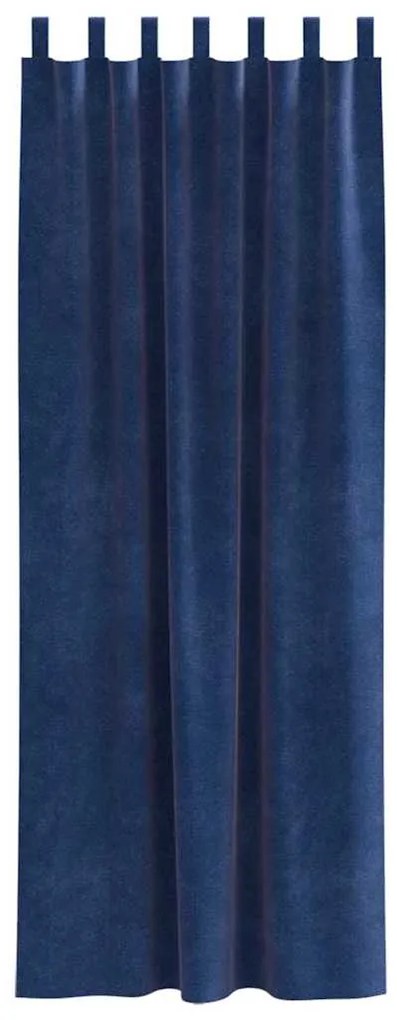 vidaXL Κουρτίνες με κουρτίνες 2 pcs Σκούρο Μπλε 140 x 225 cm Βελούδο