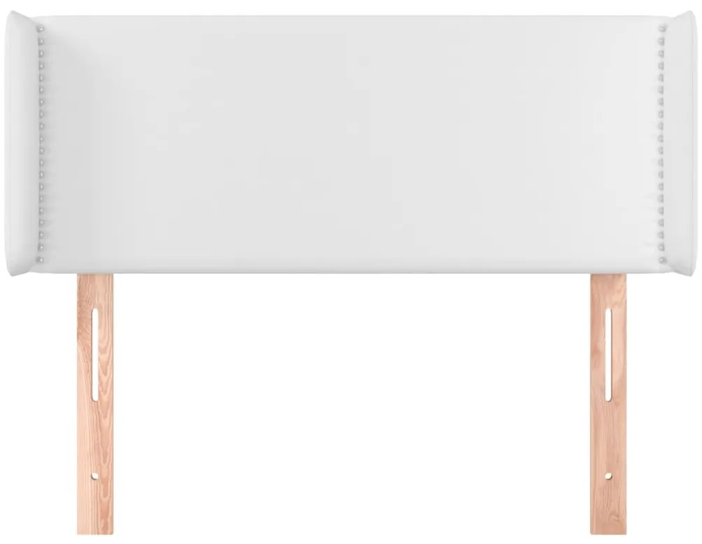 vidaXL Κεφαλάρι με Πτερύγια Λευκό 103x16x78/88 εκ. Συνθετικό Δέρμα