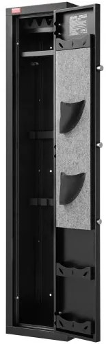 VEVOR Gun Safe, Heavy Duty Cold-Rolled Steel Fireproof Rifle Cabinet with Fingerprint, Digital Keypad &amp; Key, Large Long Gun Cabinet with Magazine and LED, Adjustable Racks for Rifles, Pistols, Shotgun