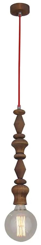 Φωτιστικό Οροφής Κρεμαστό HL-027R-1 77-2723 Melody Aged Wood  Homelighting Wood
