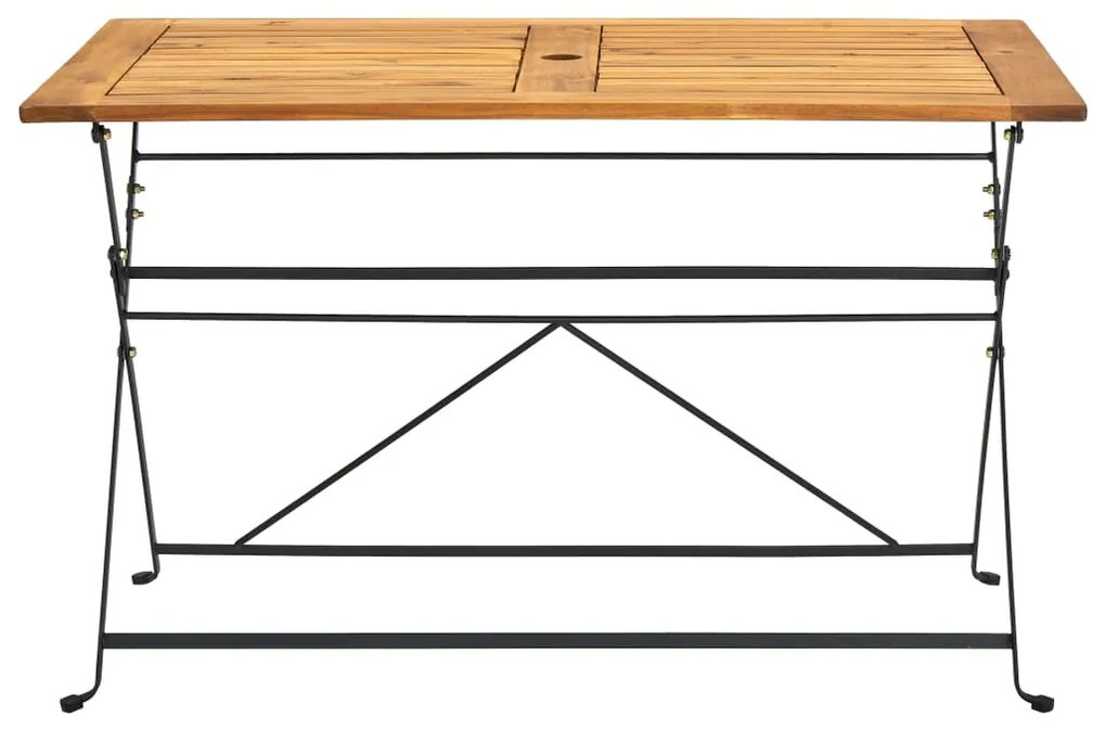 vidaXL Τραπέζι Κήπου Πτυσσόμενο 120 x 70 x 74 εκ. Μασίφ Ξύλο Ακακίας