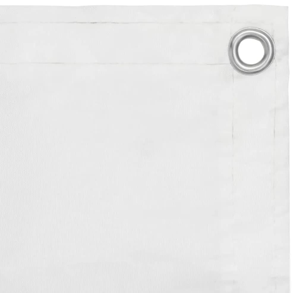vidaXL Διαχωριστικό Βεράντας Λευκό 75 x 400 εκ. Ύφασμα Oxford