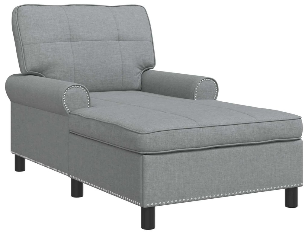 vidaXL Χαλάρωση με μαξιλάρι Ανοιχτό γκρι 91 x 157 x 91 εκ. ύφασμα