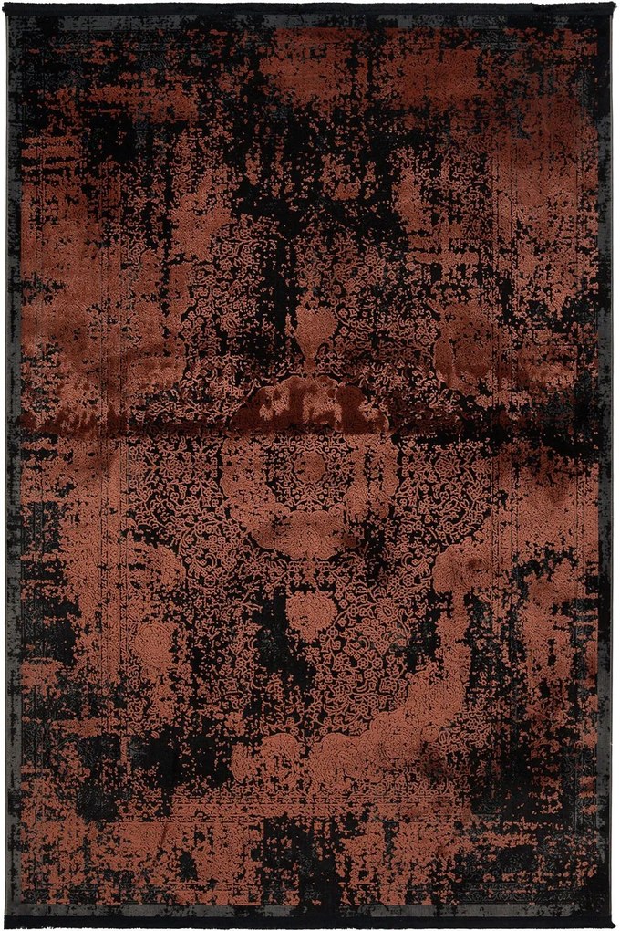 Χαλί Naf Naf Negro 15798 O01 Orange-Black Βιοκαρπέτ 160X230cm