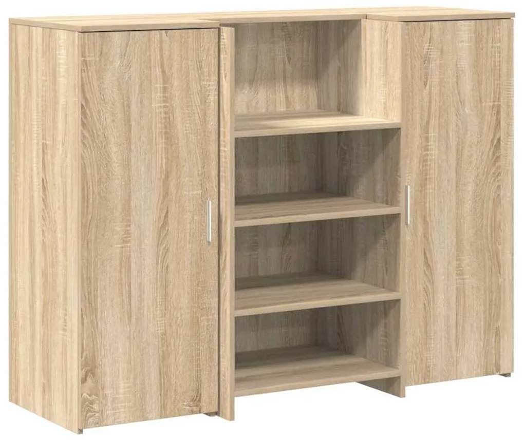 vidaXL Γραφείο υποδοχής Sonoma Δρυς 135x50x103,5εκ. Επεξεργασμένο Ξύλο