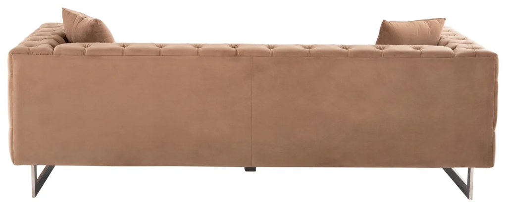 ΚΑΝΑΠΕΣ τ.CHESTERFIELD MOBAR HM3263.03 ΜΠΕΖ ΒΕΛΟΥΔΟ-ΜΕΤΑΛΛΙΚΑ ΠΟΔΙΑ 212x87x68Υεκ (1 Τεμμάχια)