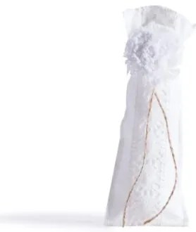 Beauty Home ΠΟΥΓΚΙ ΜΕ ΔΑΝΤΕΛΑ 6 x 19 cm ΛΕΥΚΟ-ΛΕΥΚΗ