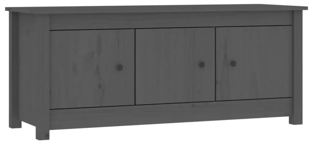 vidaXL Παπουτσοθήκη Γκρί 110 x 38 x 45,5 εκ. από Μασίφ Ξύλο Πεύκου